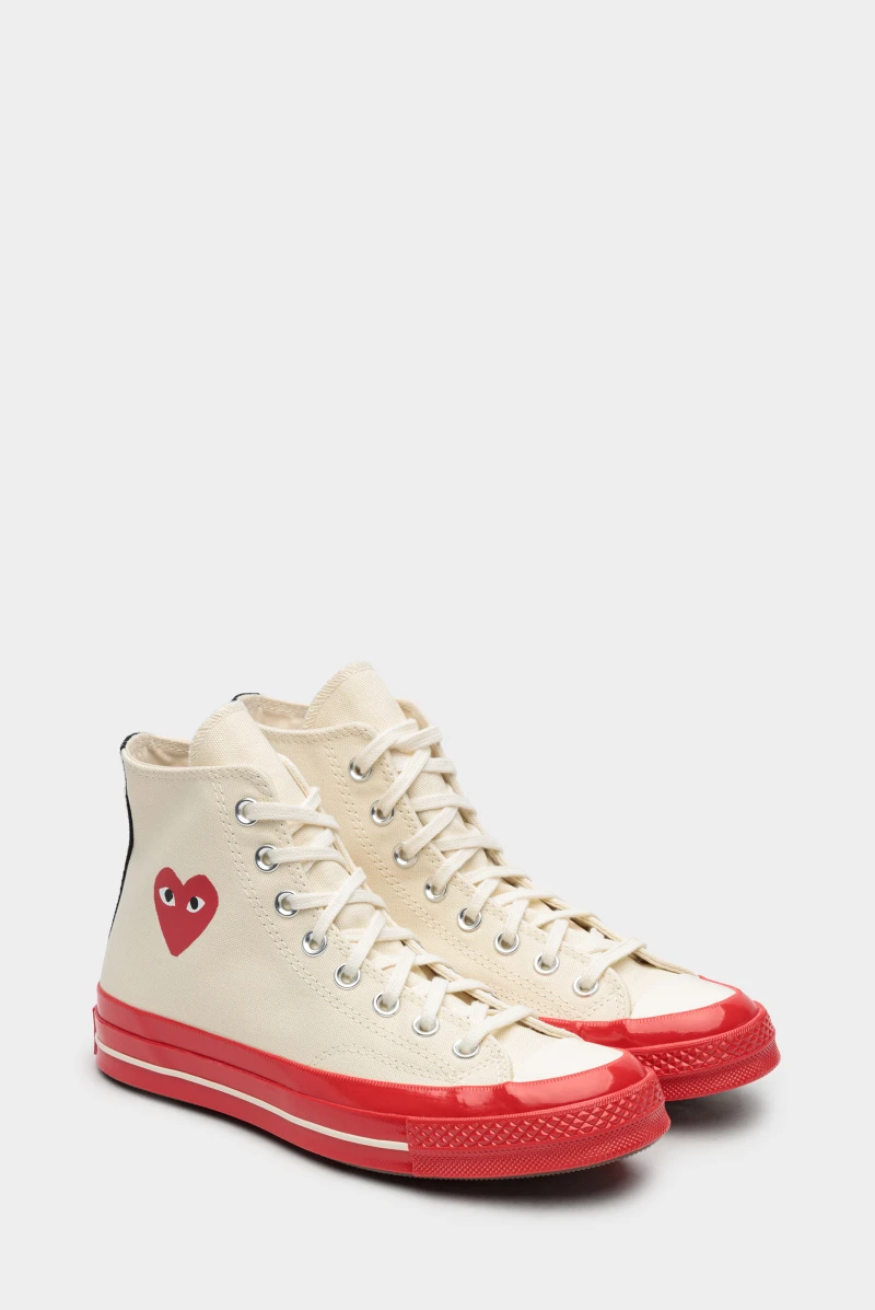 Comme des Garcons PLAY chuck 70 off white red 7284230010 21690 Leform