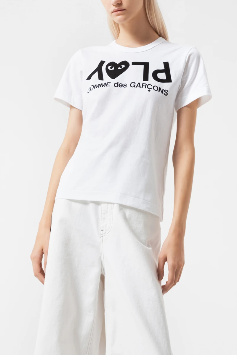 Comme des Garcons PLAY ladies tshirt knit white 9012212001 11690 Leform