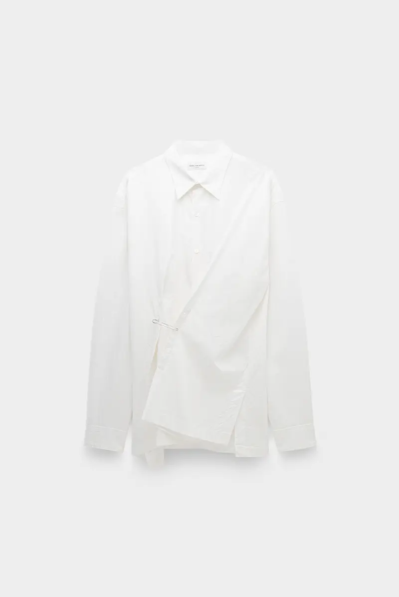 Рубашка Dries Van Noten coulter 9295 m.w.shirt off white
