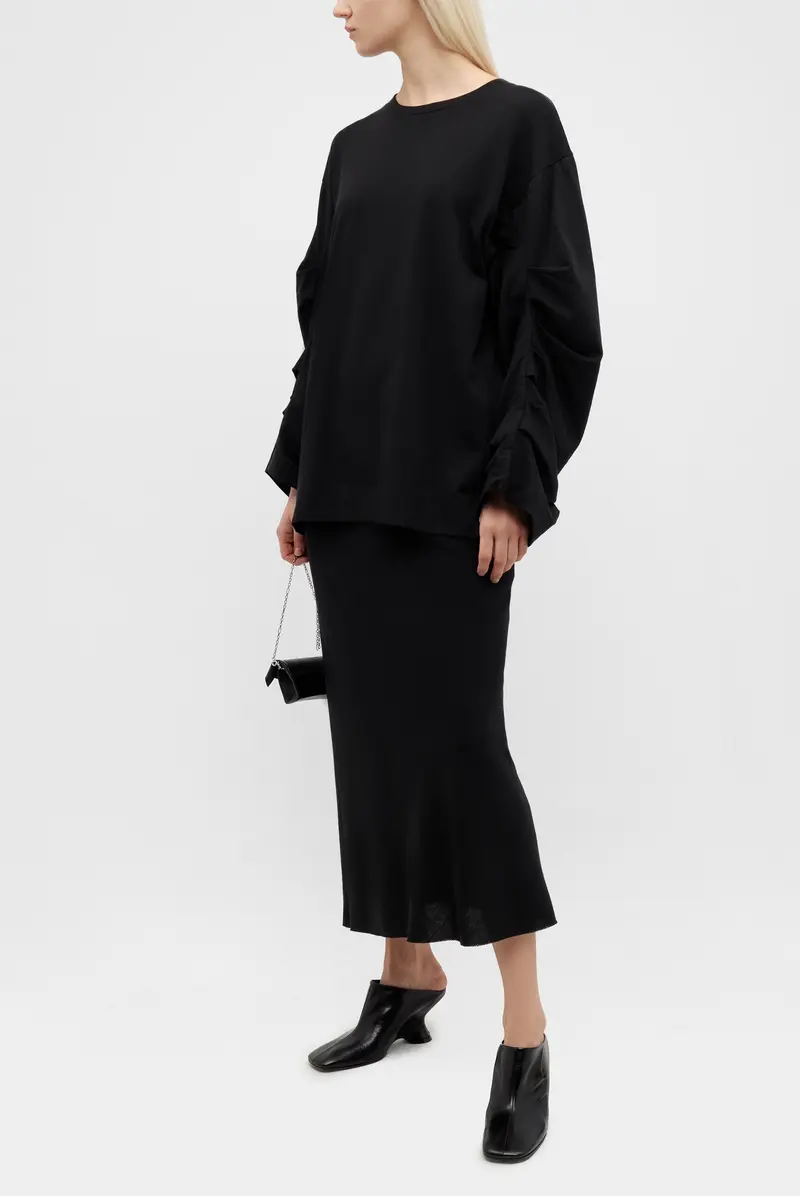 Лонгслив Dries Van Noten heynas 9603 w.k.ls.t-shirt black