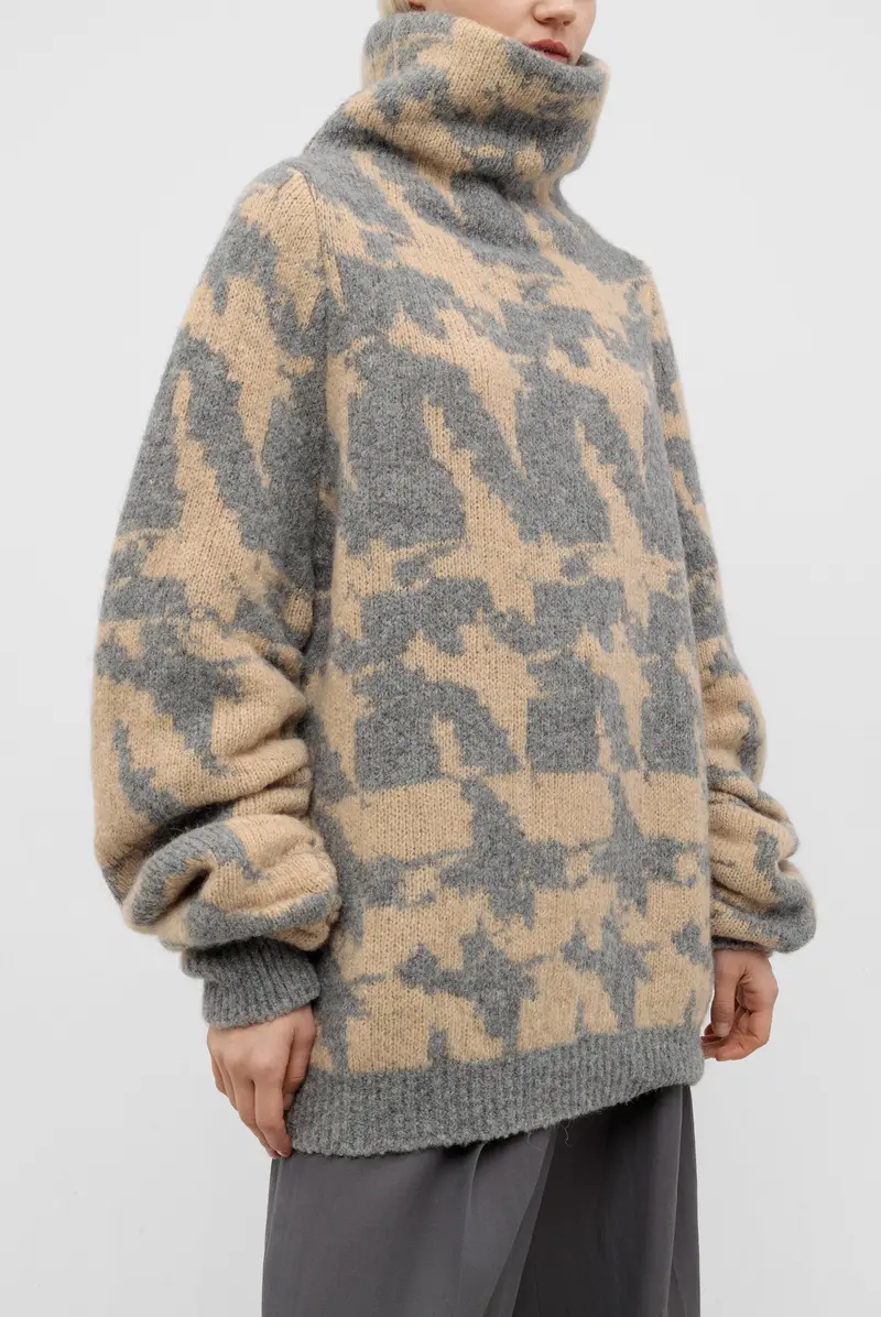 Свитер Dries Van Noten teona 9709 w.k.sweater mid grey