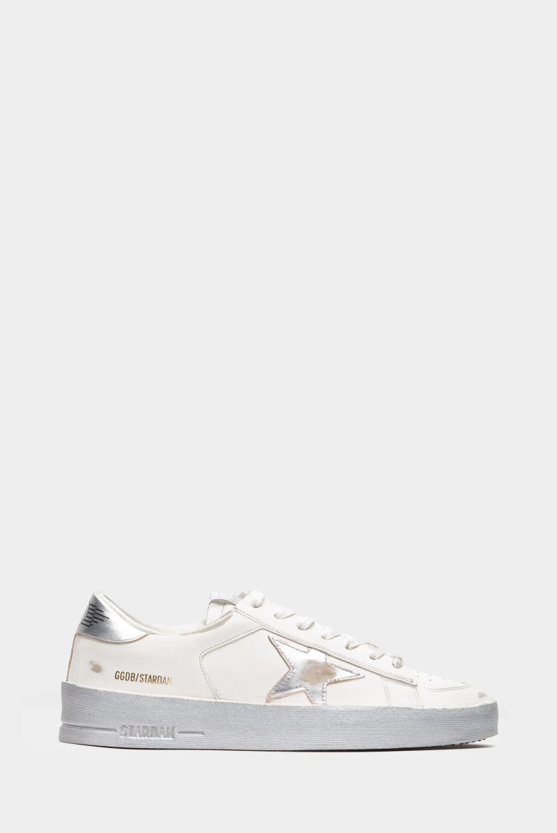 Golden Goose stardan leather upper laminated sneakers white silver 9030231017 54990 Leform