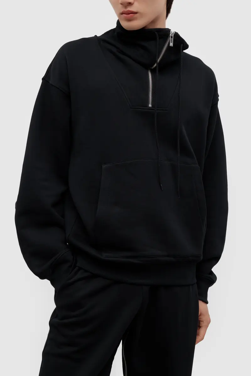 Толстовка Helmut Lang funnel neck po.lt so black 9033242022 Толстовка Helmut Lang funnel neck po.lt so black 9033242022