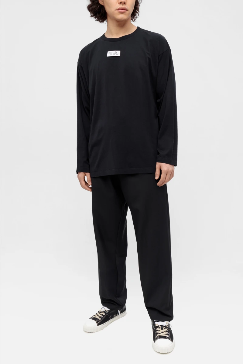 Лонгслив MM6 Maison Margiela t-shirt black 9050241039 - купить в