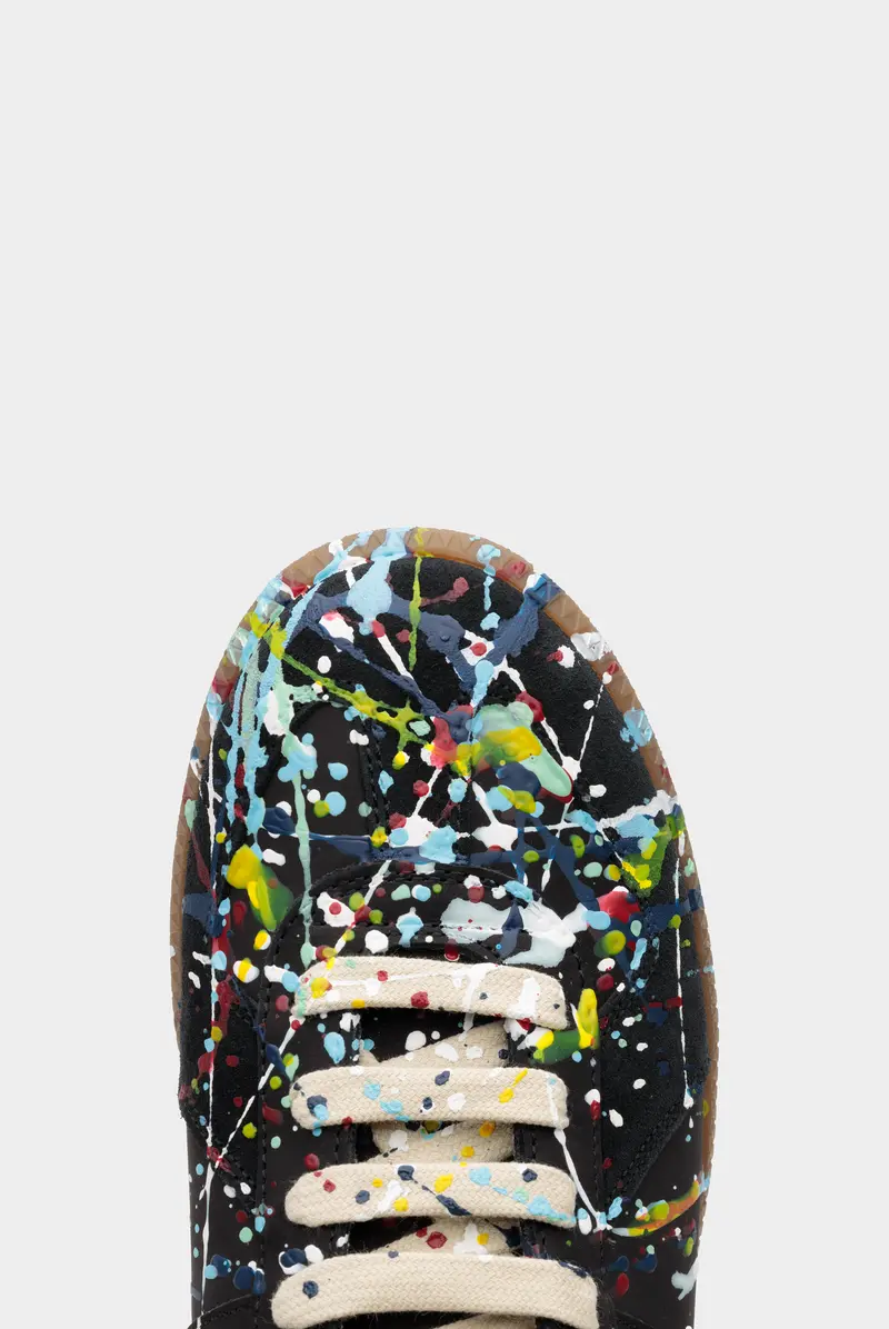 Кеды Maison Margiela short-sleeved shirt black/paint Кеды Maison Margiela short-sleeved shirt black/paint