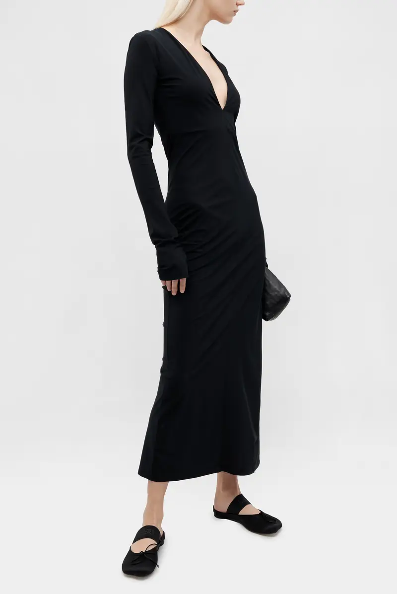 Платье MM6 Maison Margiela maxi dress black 9050251023 - купить в