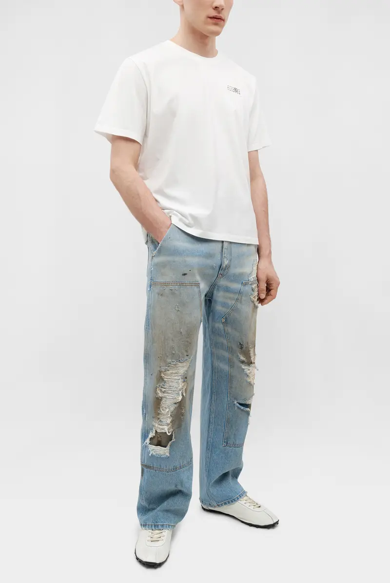 MM6｜ (S52GC0336 M20048 101) MM6 Maison Margiela]☆S52GC0336 M20048 101 ロゴTシャツ