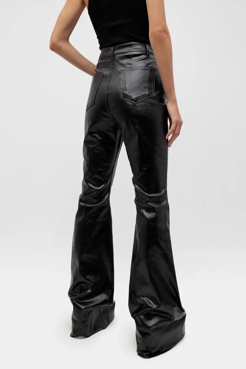 デニム・ジーパン RICK OWENS Women Denim Pants RP01E7329 SCT09 Black DRKSHDW by Rick Owens Denim Wide-Leg Cargo Jeans | Saks