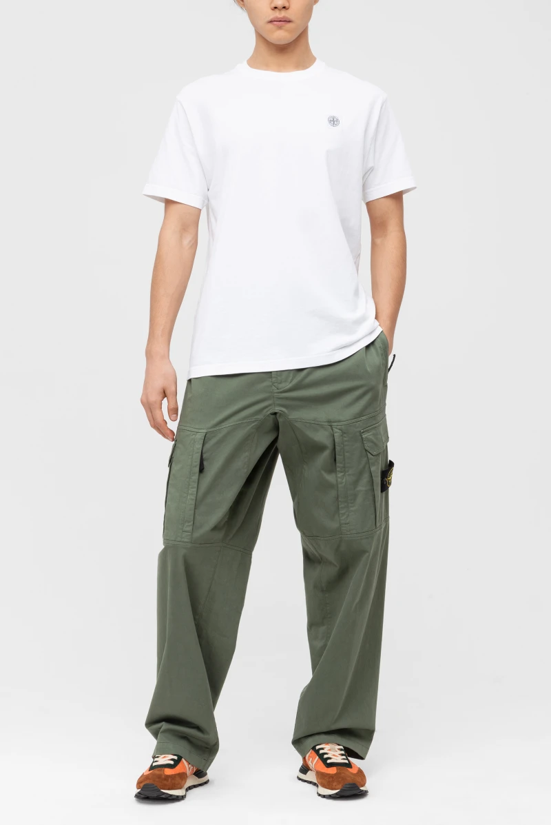 Футболка Stone Island 23742 fissato t-shirt white 9083231016