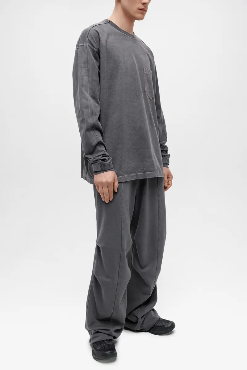 Лонгслив The Viridi-anne object dyed l/s pocket t-shirt b