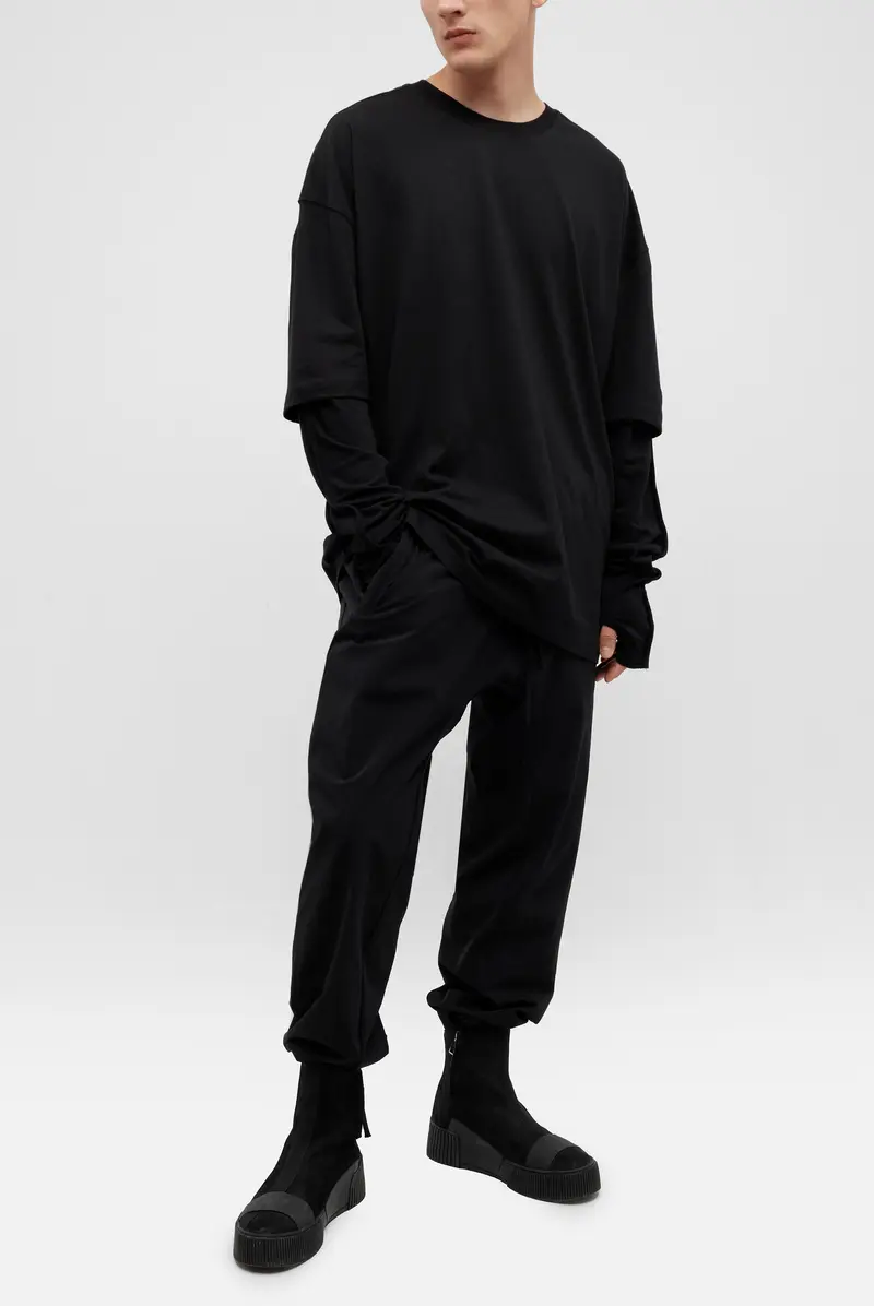 thom krom サルエルパンツ L Брюки Thom Krom trousers m st 454 black 9085242122 - купить