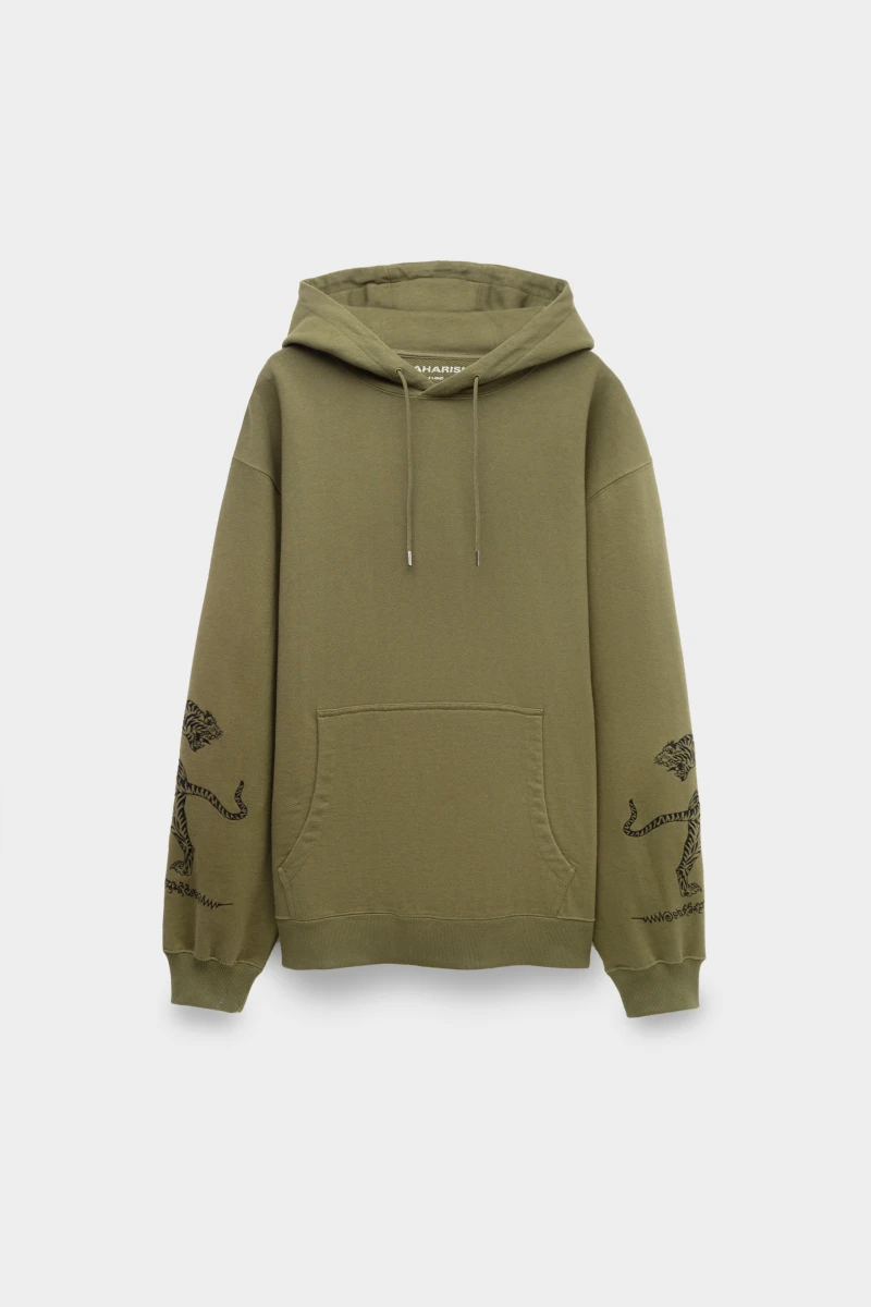 Худи Maharishi 4280 duelling tigers embroidered hooded sweat olive 9109231051 - купить в Москве за 33990 руб. - интернет-магазин Leform Худи Maharishi 4280 duelling tigers embroidered hooded sweat olive 9109231051 - купить в Москве за 33990 руб. - интернет-магазин Leform