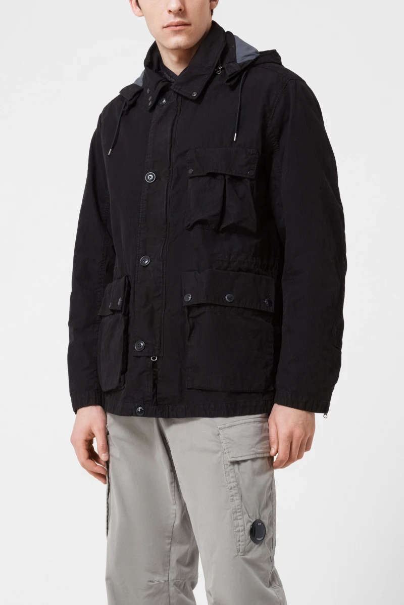 Куртка C.P. Company 50 fili plated goggle jacket black 999