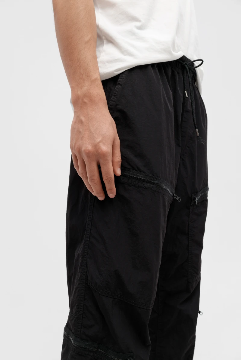 Брюки C.P. Company flatt nylon loose utility pants black Брюки C.P. Company flatt nylon loose utility pants black