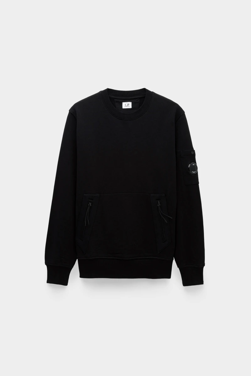 Nylon Black Sweatshirt Crew Neck Cp Company Original Толстовка