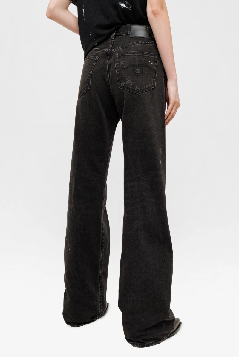 Z1975 HIGH WAIST STRAIGHT LEG RIPPED JEANS - Light blue | ZARA United States