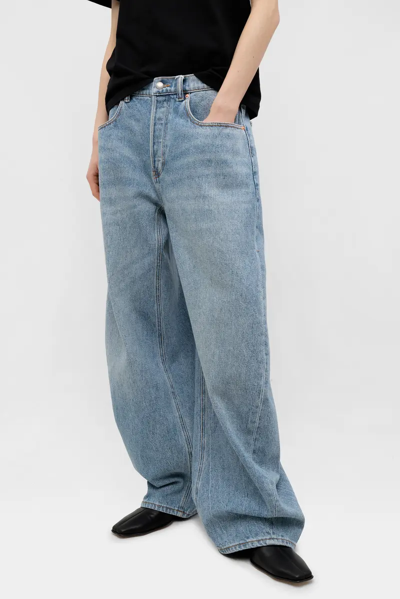 Джинсы Alexander Wang oversized rounded low rise jean