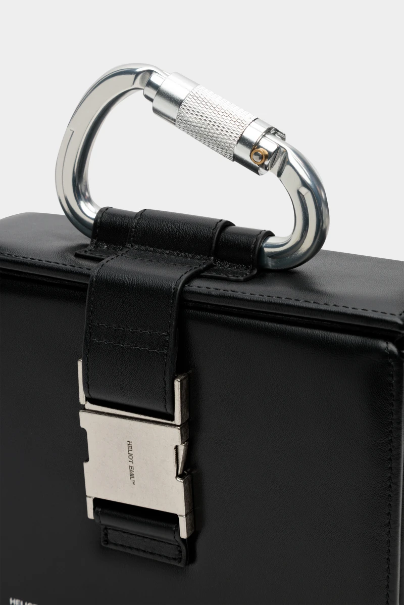 Сумка Heliot Emil leather carabiner box bag black 9766232038