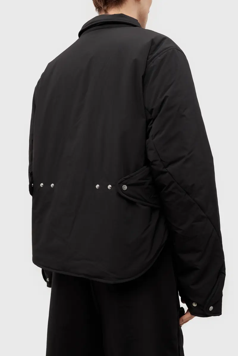 HELIOT EMIL ブラック Concordance パフ シャツジャケット HELIOT EMILブラック Concordance パフ シャツジャケット