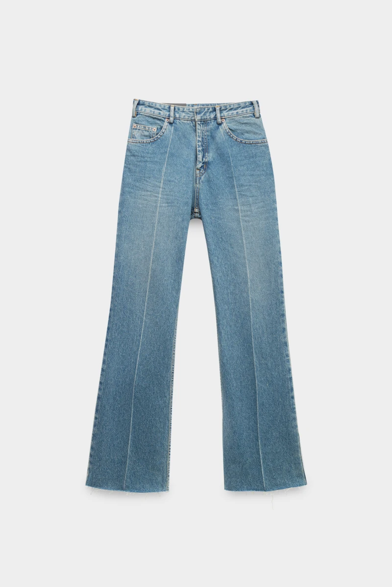 Джинсы Petar Petrov mid-rise slim fit cropped jeans ocean