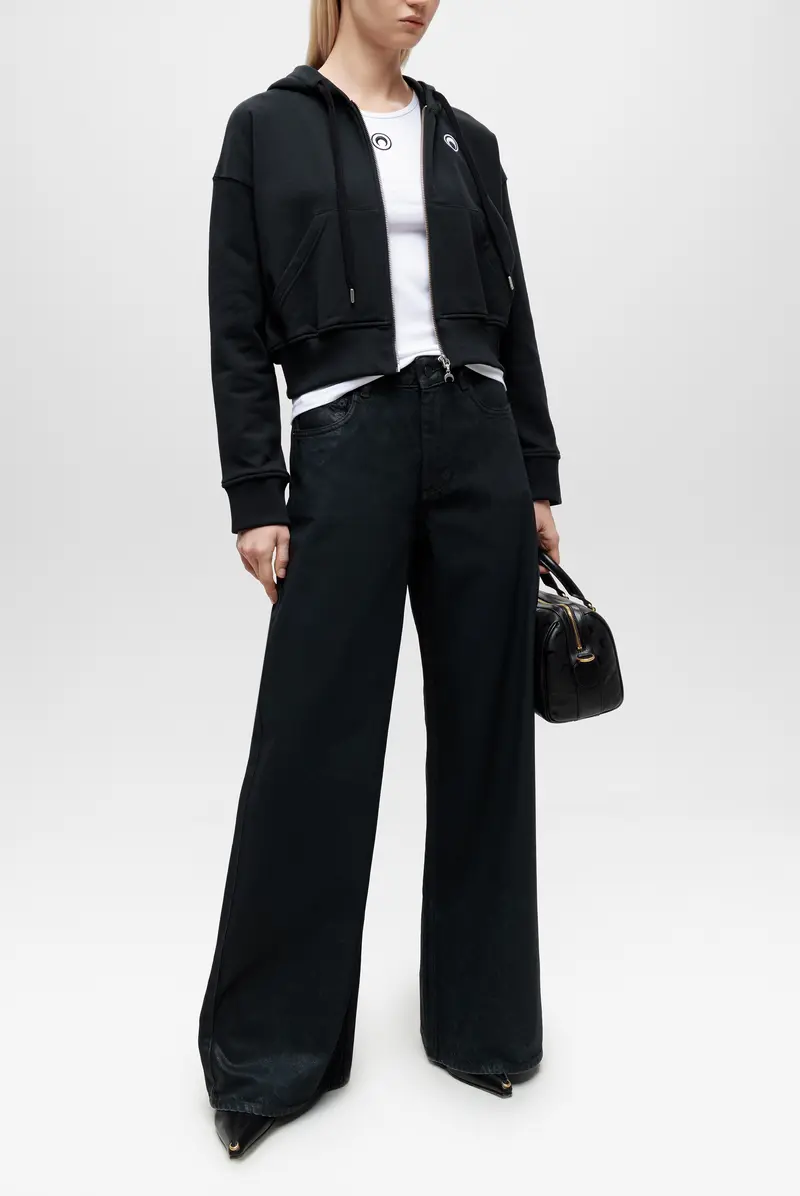 Джинсы Marine Serre jeans wpa159acden0007 black 9837261023