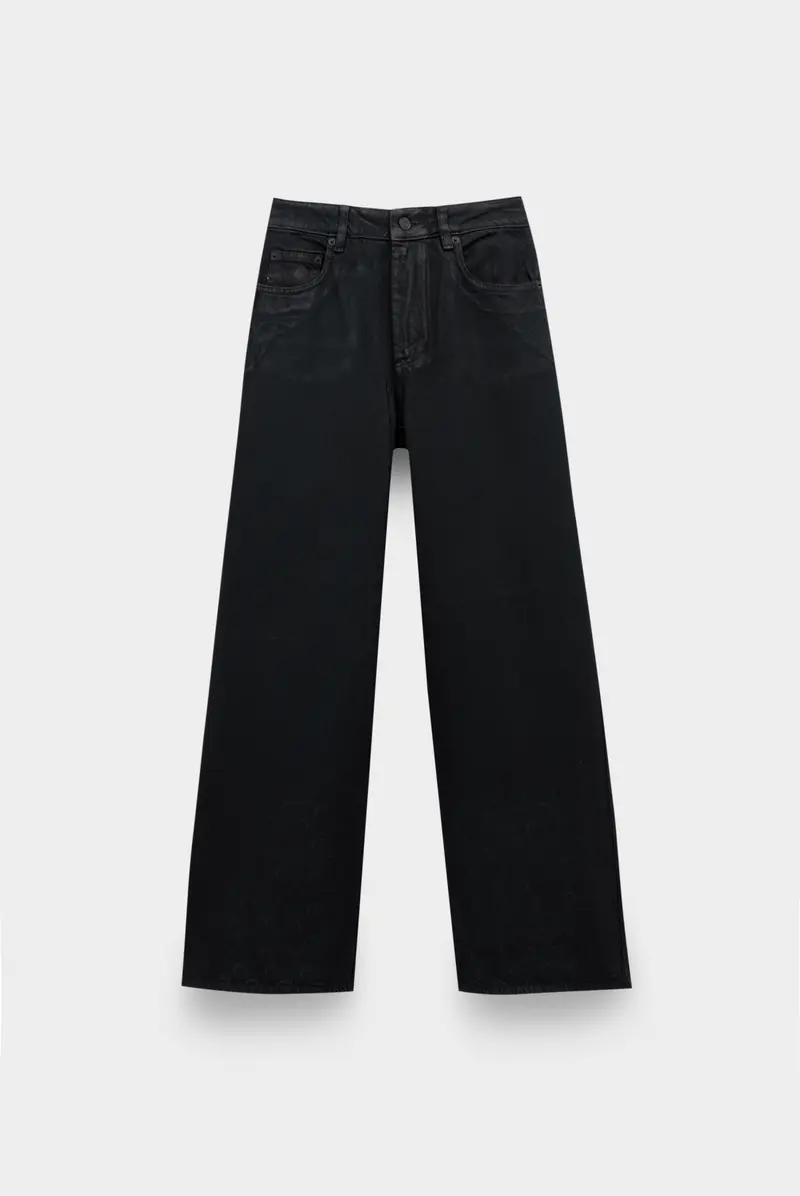 MARINE SERRE ブラックパンツ Джинсы Marine Serre jeans wpa159acden0007 black 9837261023