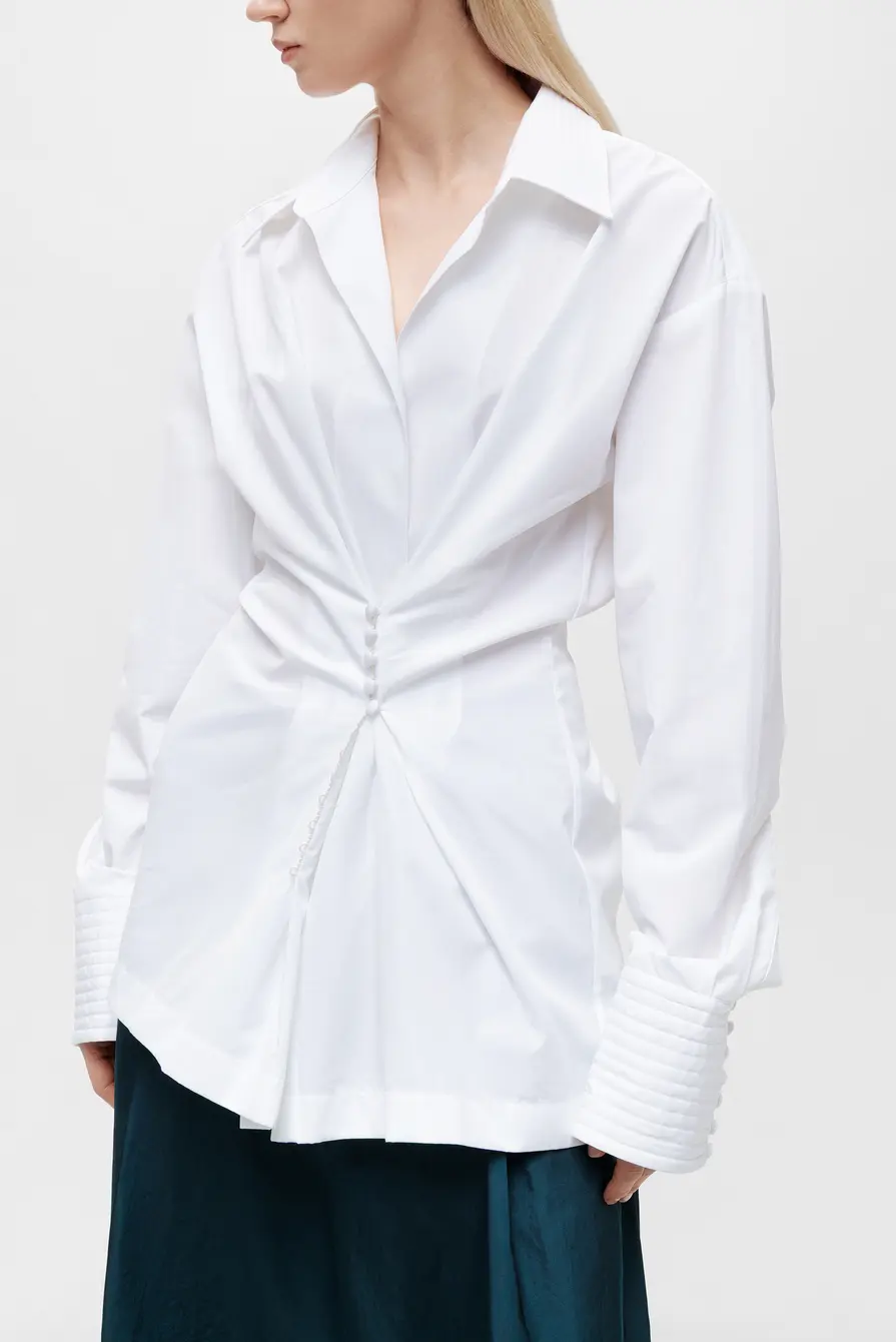 dries van noten ハイネック シャツ ホワイト dries van noten ハイネック シャツ ホワイト