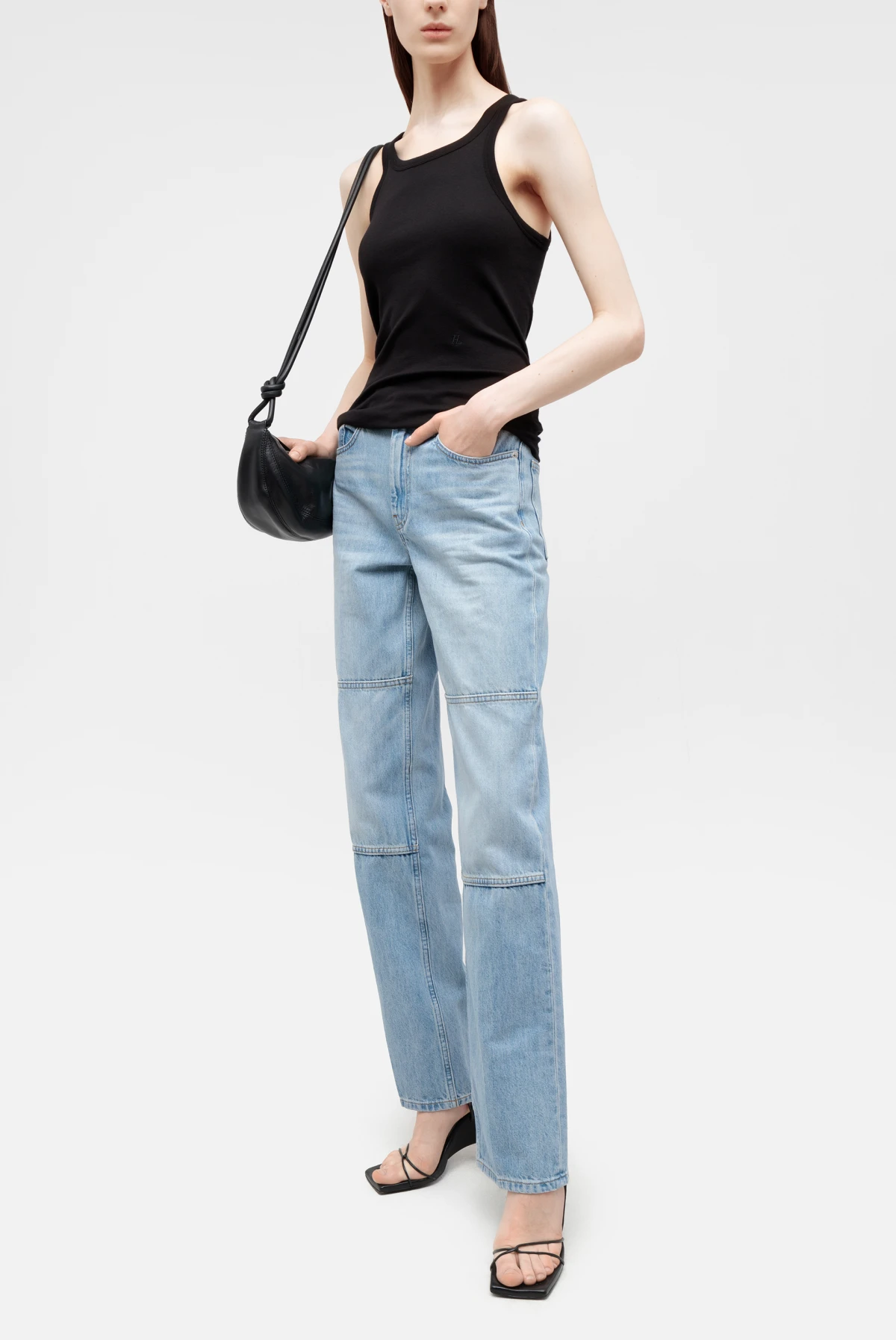 Топ Helmut Lang racer tank.soft rib black 9033241048 - купить в