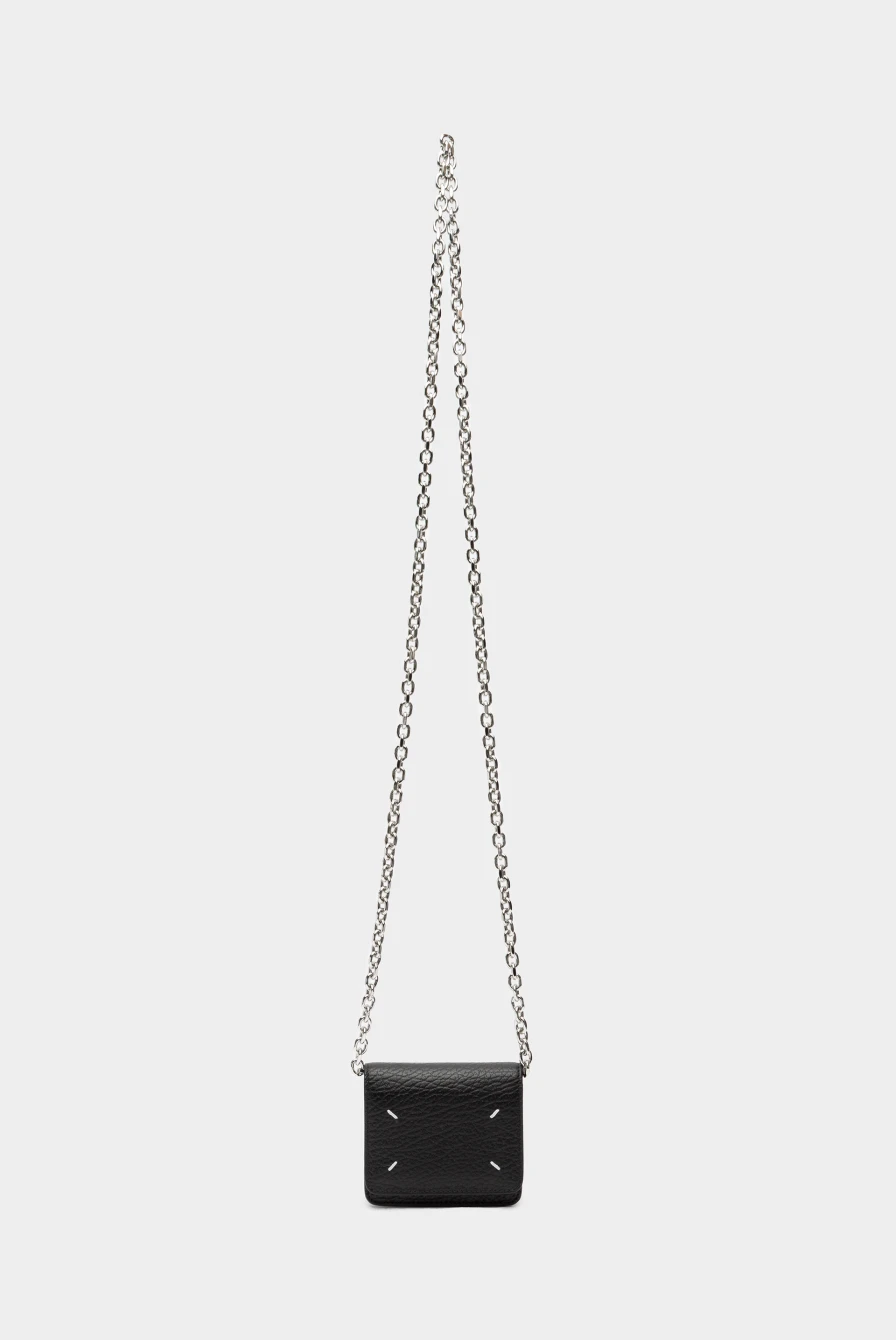 バッグチャーム Maison Margiela Maison Margiela Stitch Mini Half Wallet SA2U MM6 Maison Margiela stitch-logo Coin Purse | Black | FARFETCH