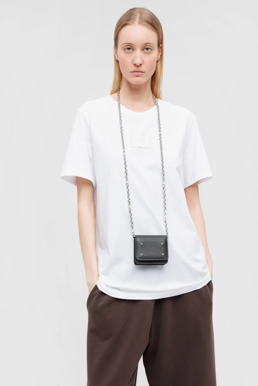 Кошелек Maison Margiela four stitches chain wallet small black