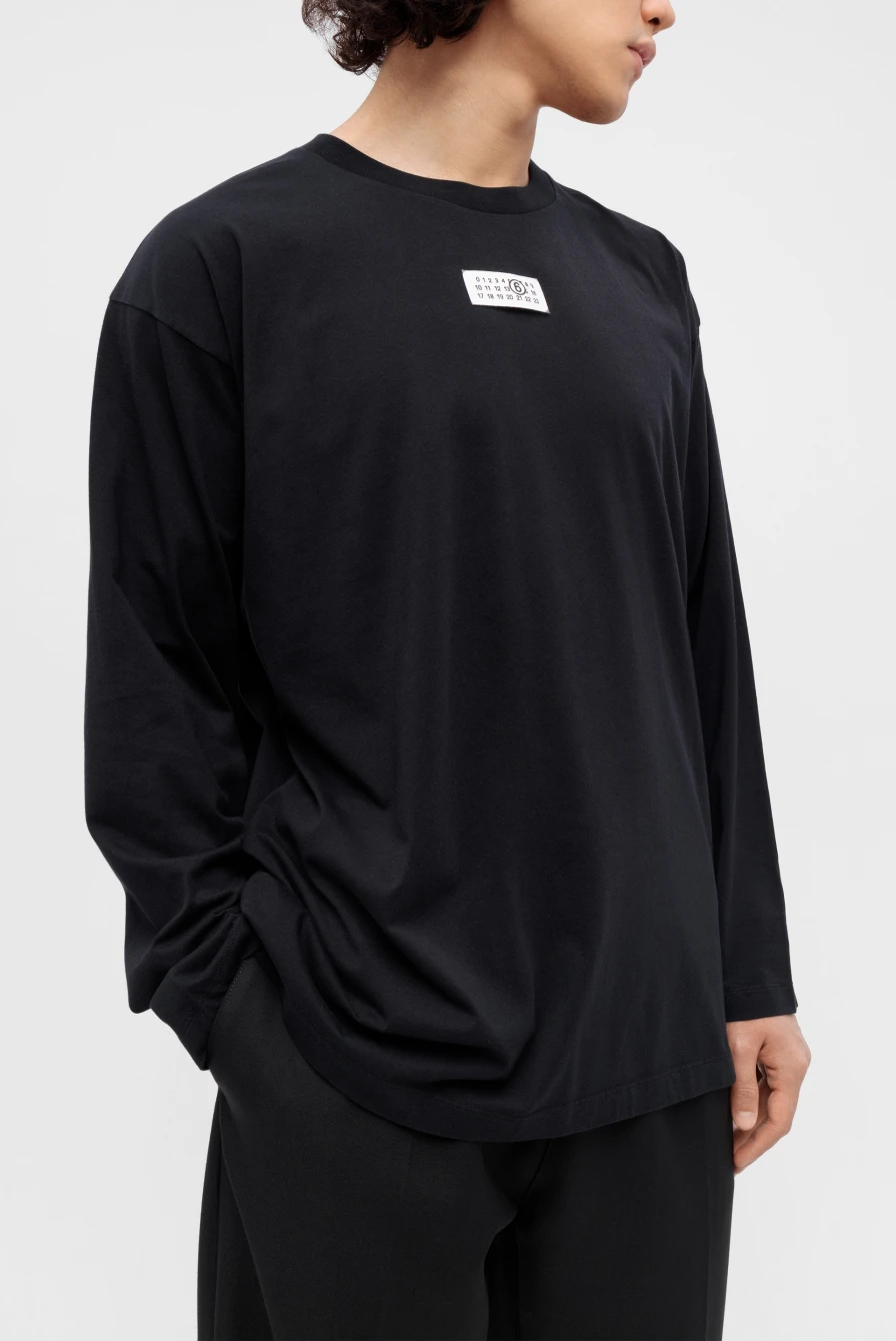 【Maison Margiela】ロングカットソー 黒 Лонгслив MM6 Maison Margiela t-shirt black 9050241039 - купить в