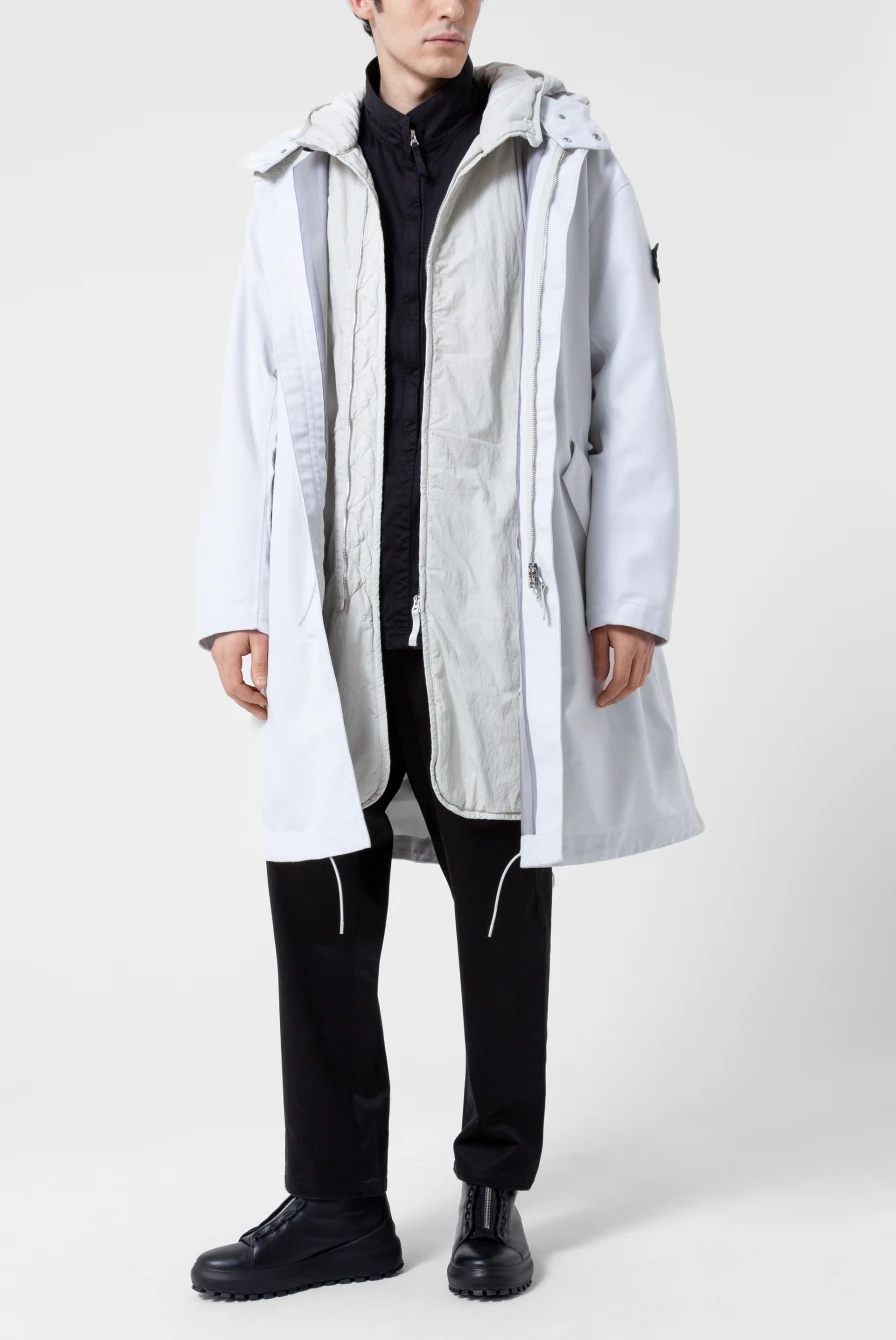 Парка Stone Island blouson with det.int. pearl grey