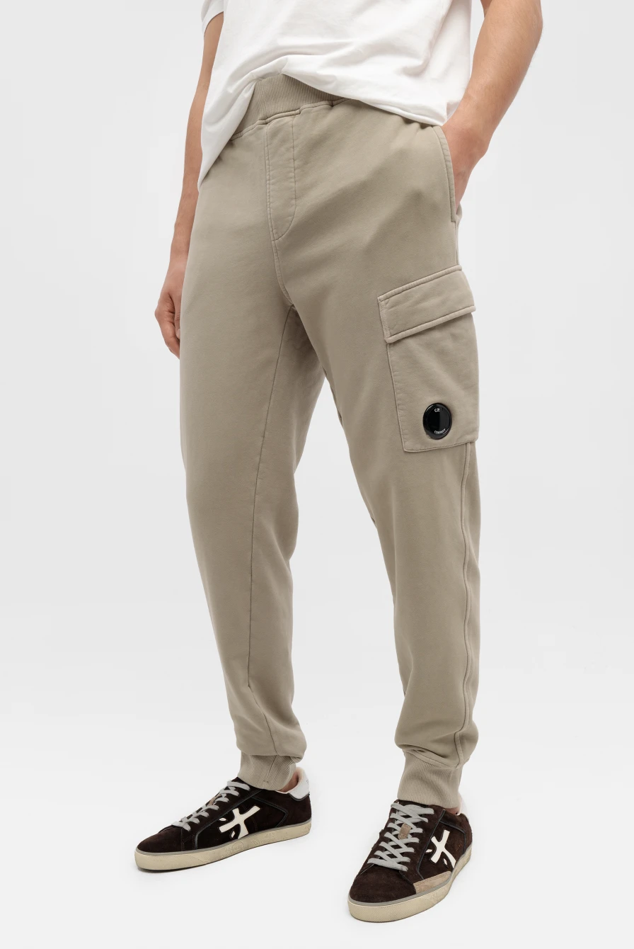 Брюки C.P. Company brushed & emerized diagonal fleece cargo track