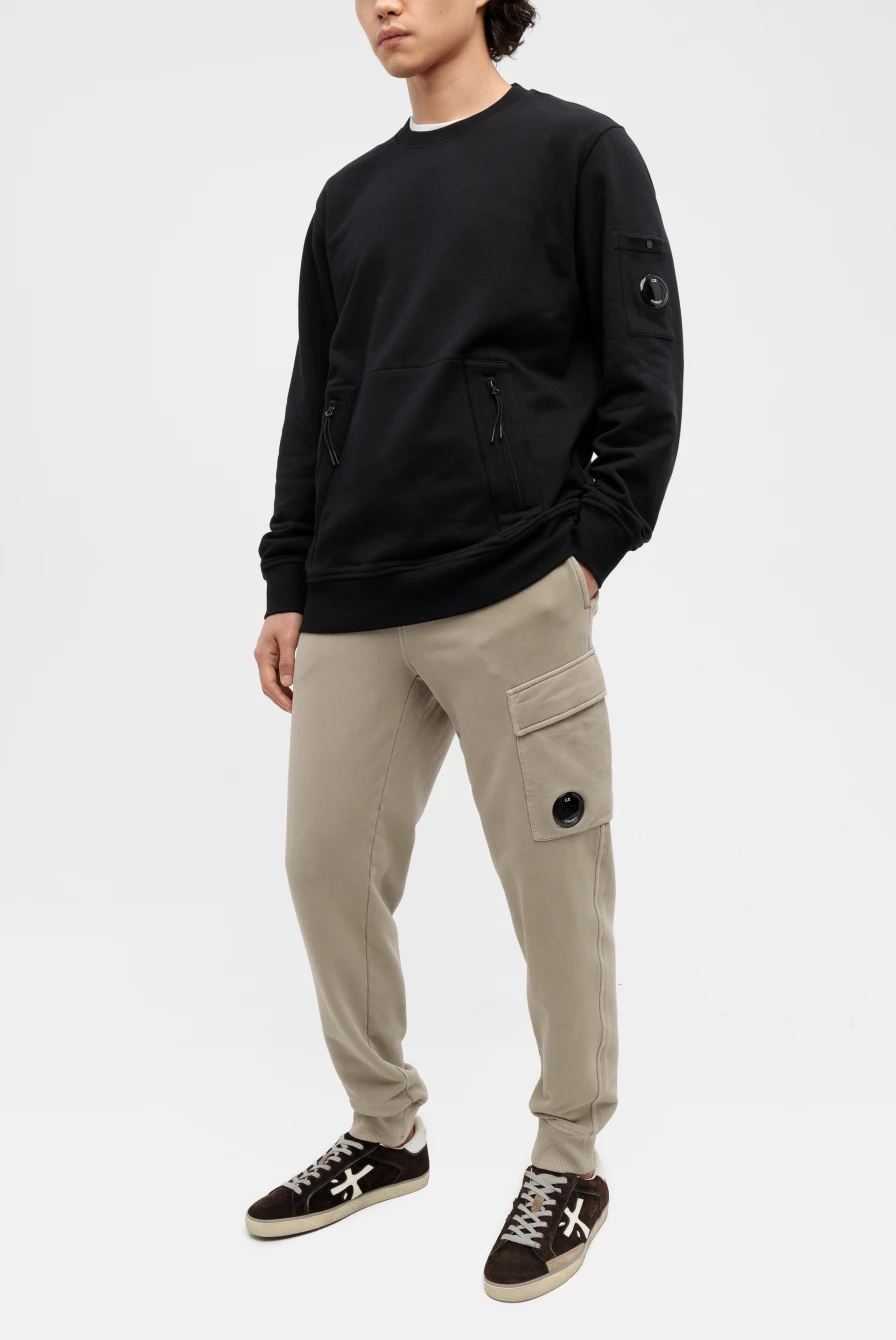 Толстовка C.P. Company diagonal raised fleece kangaroo sweatshirt