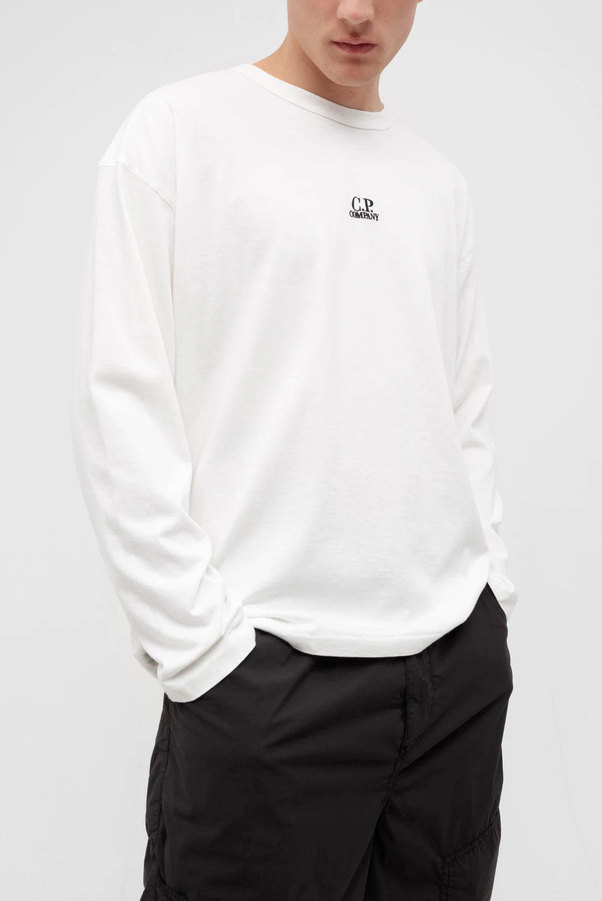 Лонгслив C.P. Company 20/1 jersey boxy long sleeved t-shirt gauze