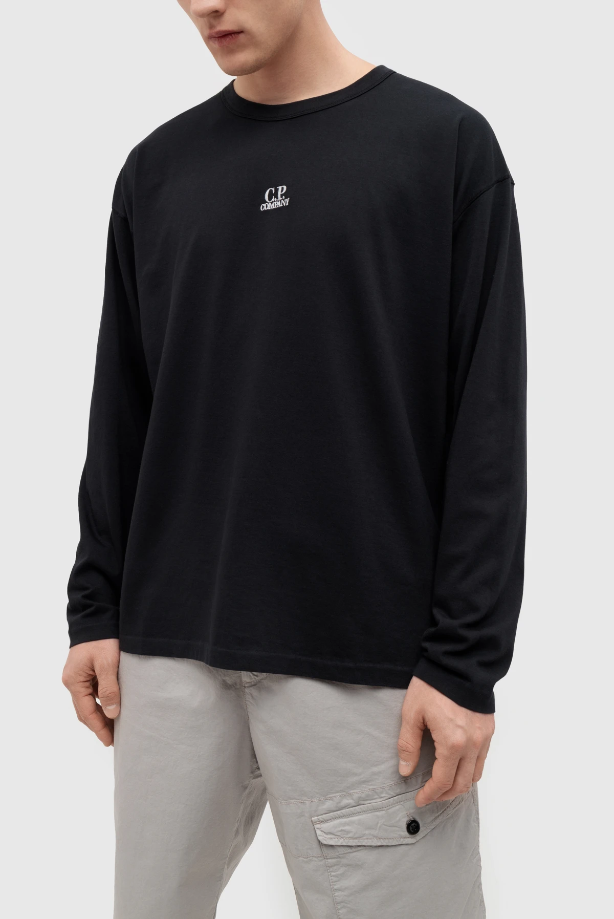 Лонгслив C.P. Company 20/1 jersey boxy long sleeved t-shirt