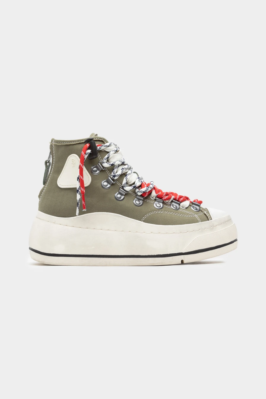 Кеды R13 double grommet kurt w/hikng hooks olive 9153241122