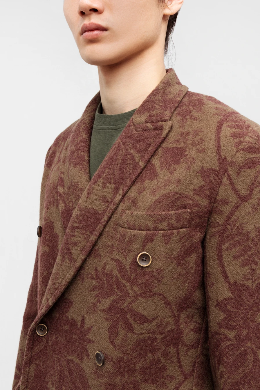 Пальто Uma Wang riccardo coat mustard/red 9364231070