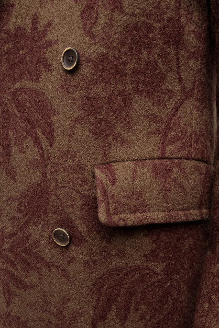 ジャケット・アウター Uma Wang Riccardo Coat Uma Wang Black Fluffy Riccardo Linen and Alpaca Blend Coat