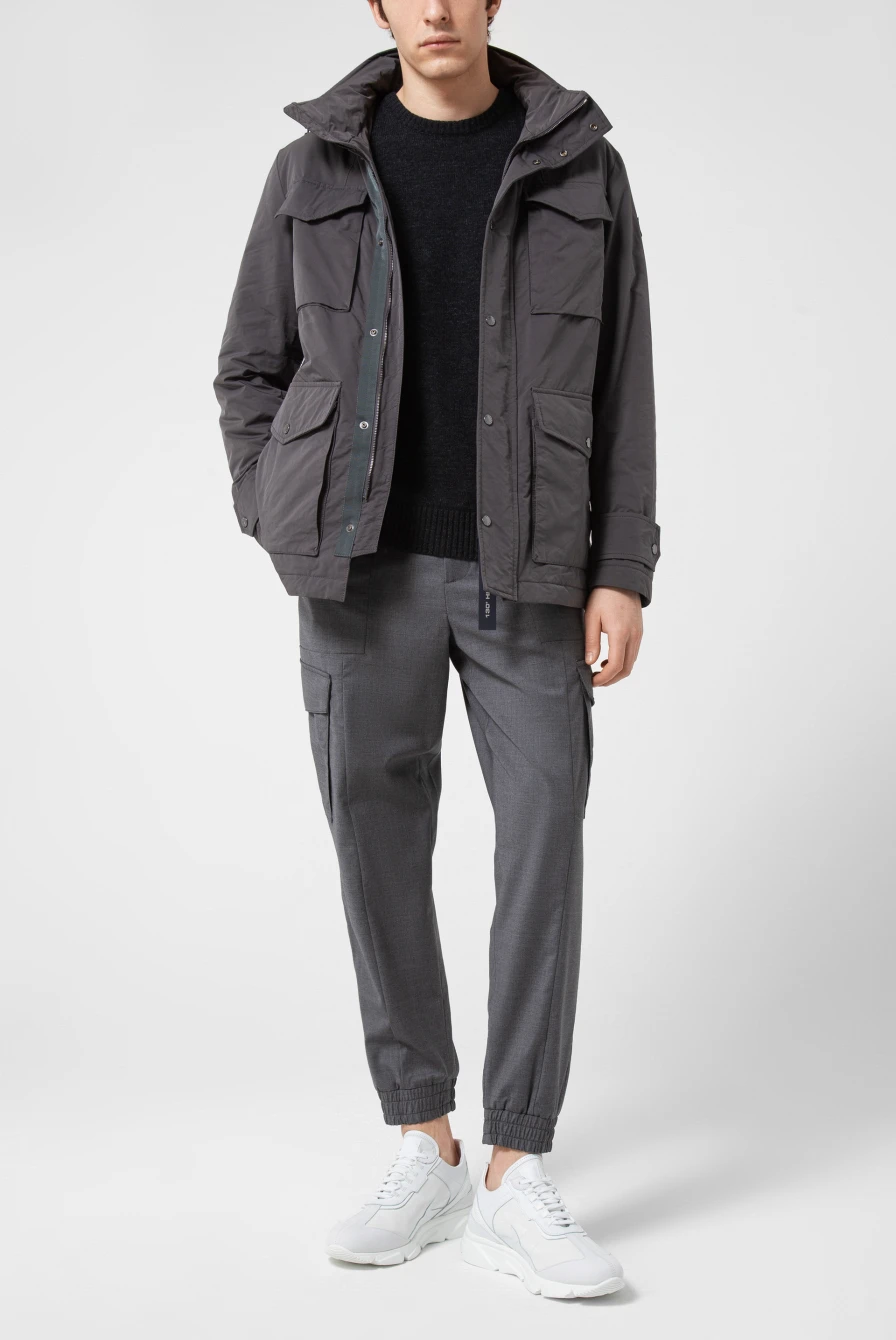 Куртка Paul & Shark men's woven 3/4 coat charcoal 9745212003