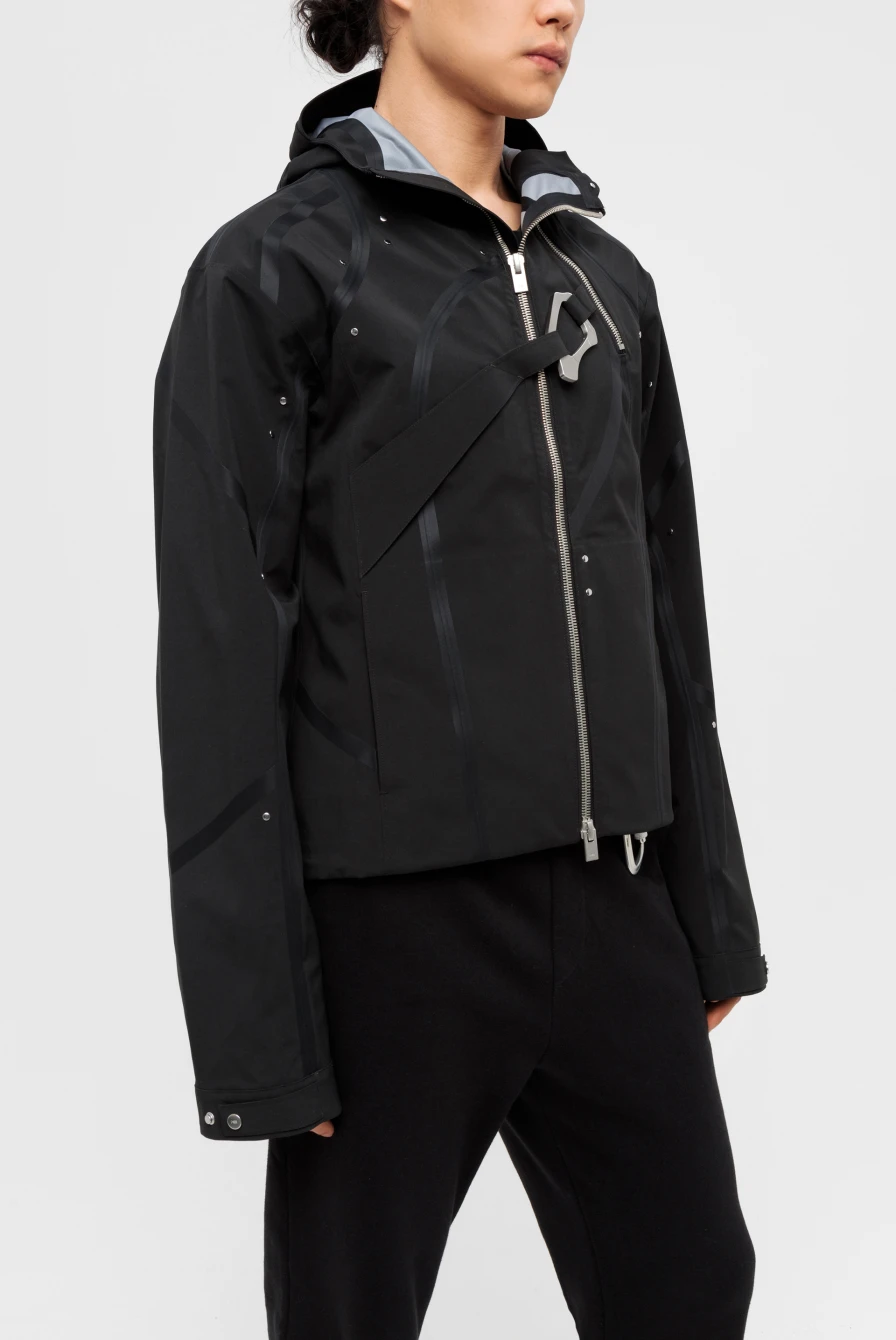 新品】HELIOT EMIL ブラック Terrane ジャケット Heliot Emil Terrane