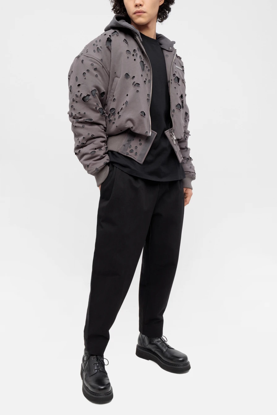 ジャケット・アウター HELIOT EMIL PNEUMATIC BOMBER JACKET HELIOT EMIL Pneumatic Bomber Jacket | Black | FARFETCH