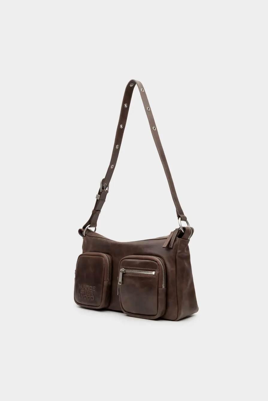 Сумка Margesherwood outpocket hobo washed brown pull up 9806250002 
