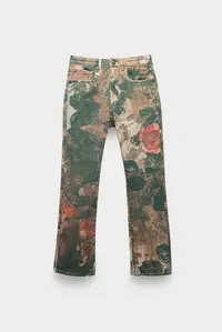 【R13】ダメージ レイヤー ジーンズ【送料関税込】 Джинсы R13 kick fit printed camo rose 9153251109 - купить в
