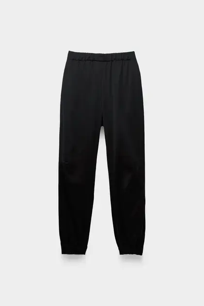 DRIES VAN NOTEN 08s- ボタニカル柄レギンス BLK/M 大人気【Dries Van Noten】ジャカードワイドレッグパンツ
